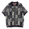 Supreme シュプリーム 22SS Abstract Textured Zip Up Polo アブストラクト テクスチャージップ アップ ポロ 半袖 ポロシャツ グレー系 L【極上美品】【中古】