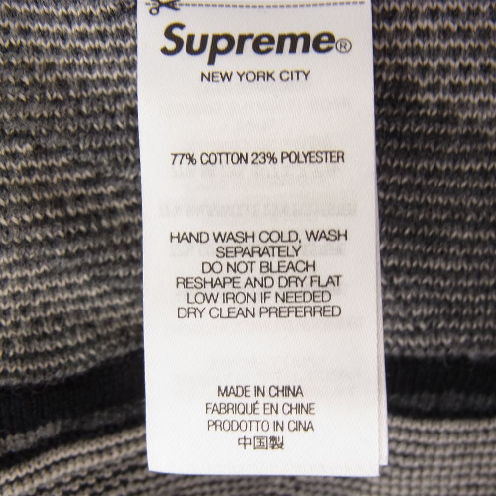 Supreme シュプリーム 22SS Abstract Textured Zip Up Polo アブストラクト テクスチャージップ アップ ポロ 半袖 ポロシャツ グレー系 L【極上美品】【中古】