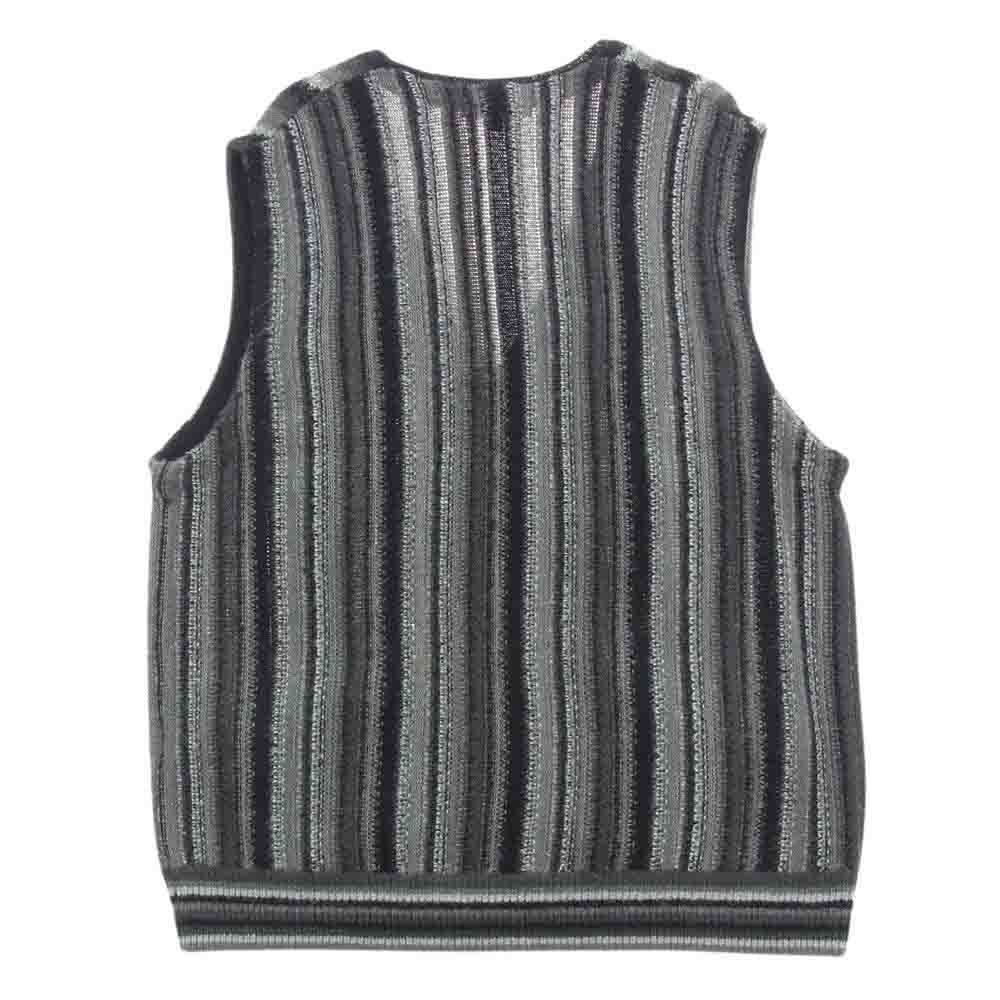 Supreme シュプリーム 21SS Stripe Sweater Vest ストライプ セーター ニット ジップ ベスト グレー系 M【極上美品】【中古】