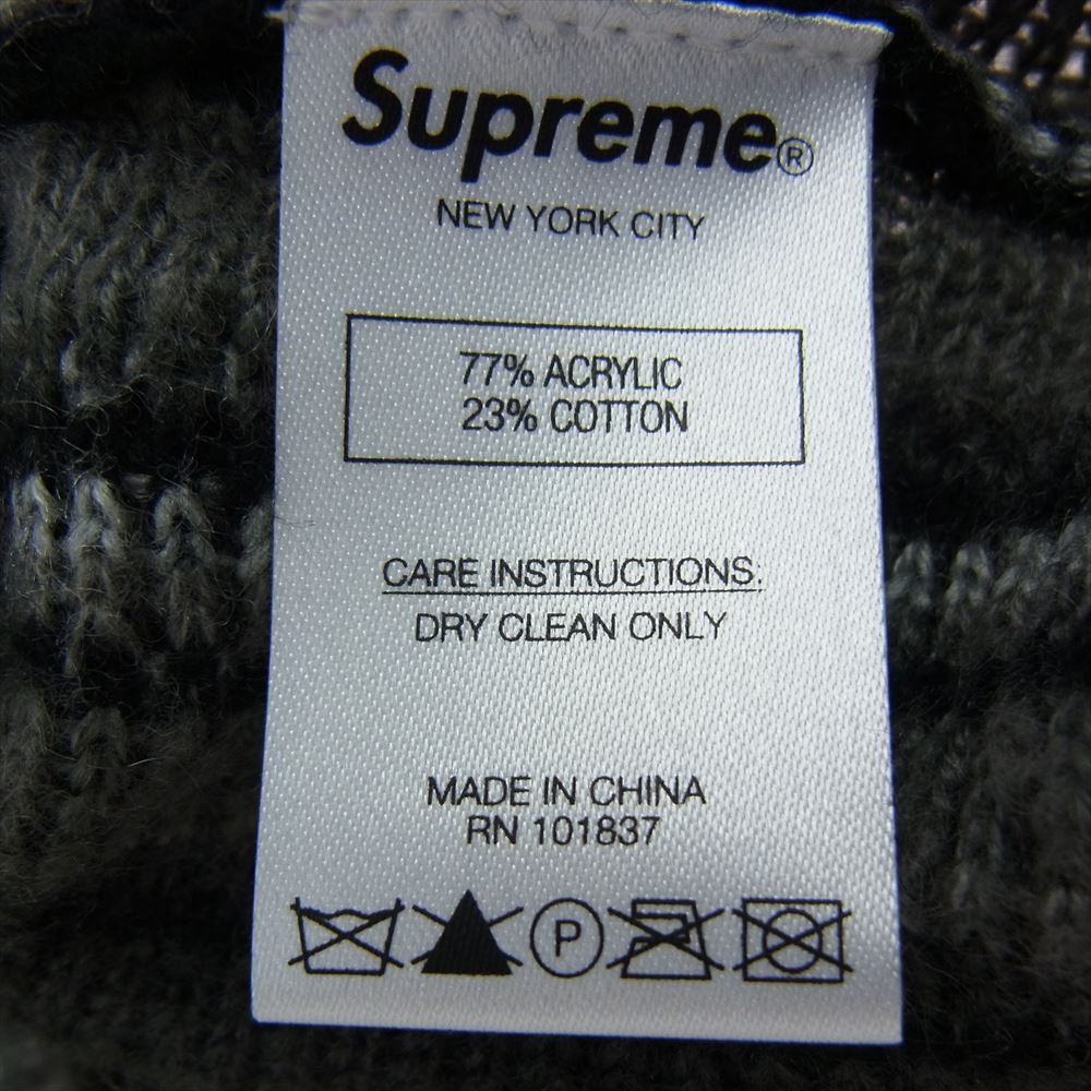 Supreme シュプリーム 21SS Stripe Sweater Vest ストライプ セーター ニット ジップ ベスト グレー系 M【極上美品】【中古】