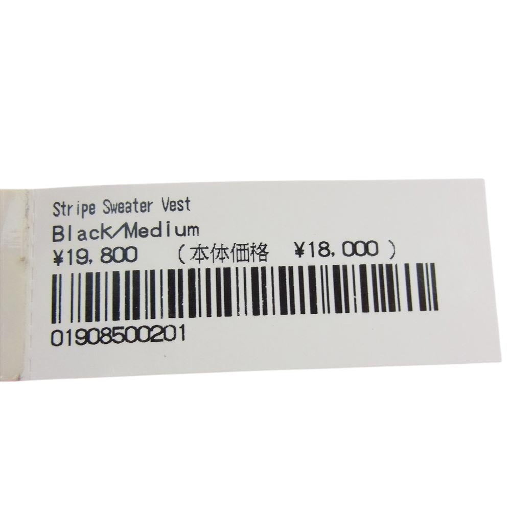 Supreme シュプリーム 21SS Stripe Sweater Vest ストライプ セーター ニット ジップ ベスト グレー系 M【極上美品】【中古】