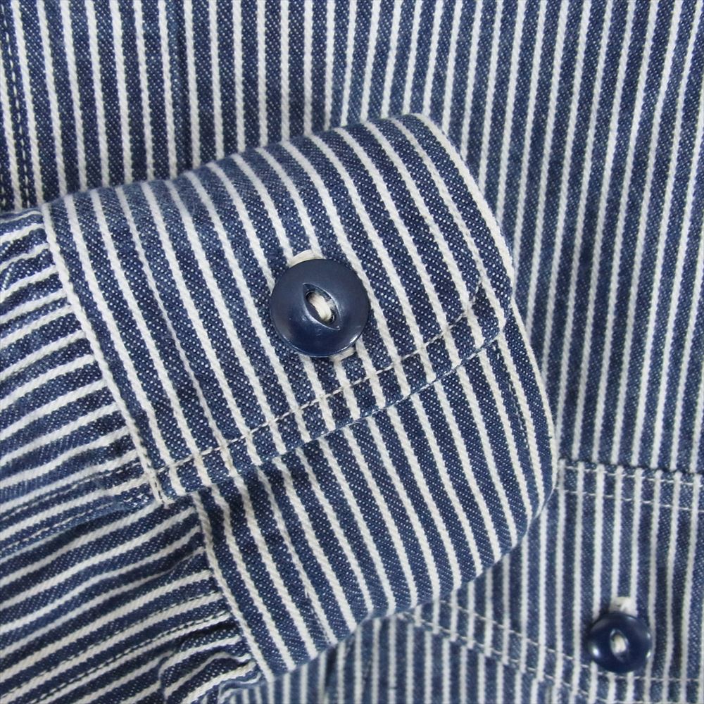 FREEWHEELERS フリーホイーラーズ 1881121 UNION SPECIAL OVERALLS ユニオンスペシャル オーバーオールズ ストライプ 長袖 ワーク シャツ  17【中古】