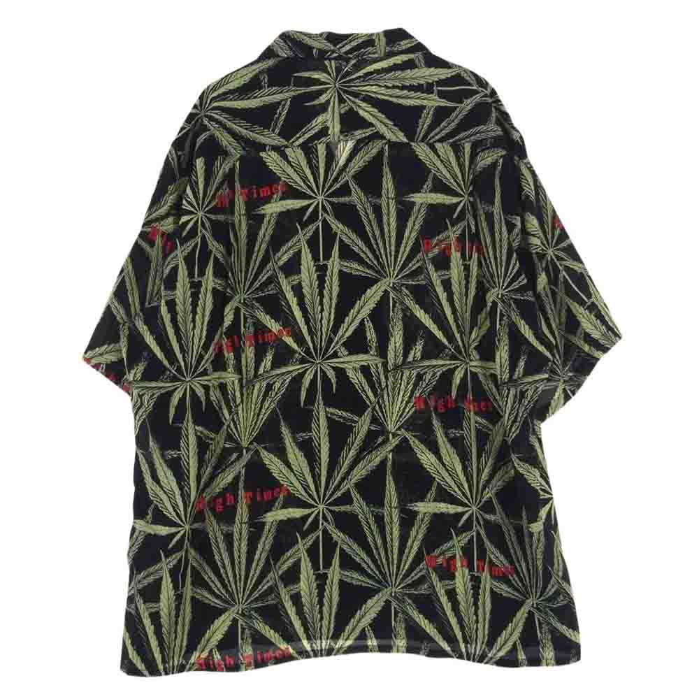 WACKO MARIA ワコマリア 24SS HIGHTIMES-WM-HI05 HIGHTIMES S/S HAWAIIAN SHIRT  ハイタイムズ  ハワイアン シャツ アロハシャツ レーヨン 半袖シャツ ブラック系 XXL【極上美品】【中古】