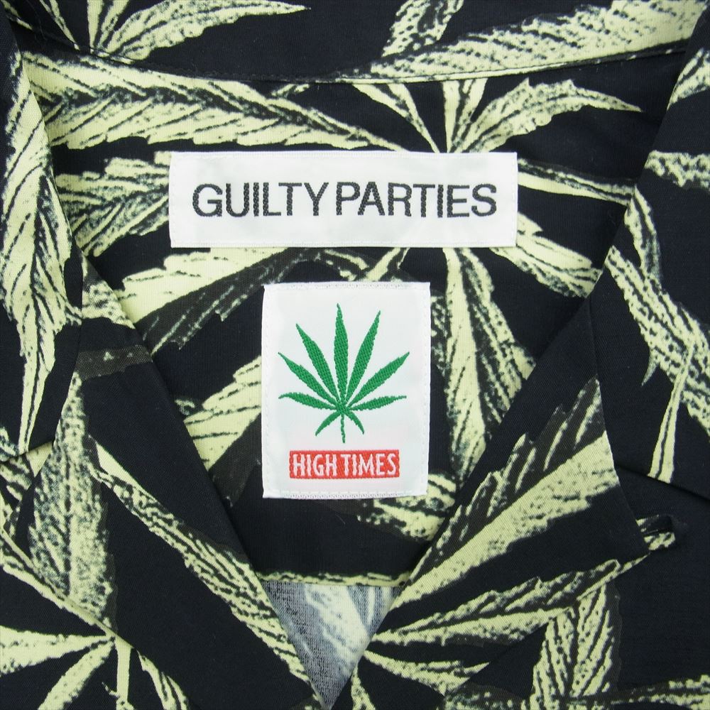 WACKO MARIA ワコマリア 24SS HIGHTIMES-WM-HI05 HIGHTIMES S/S HAWAIIAN SHIRT  ハイタイムズ  ハワイアン シャツ アロハシャツ レーヨン 半袖シャツ ブラック系 XXL【極上美品】【中古】