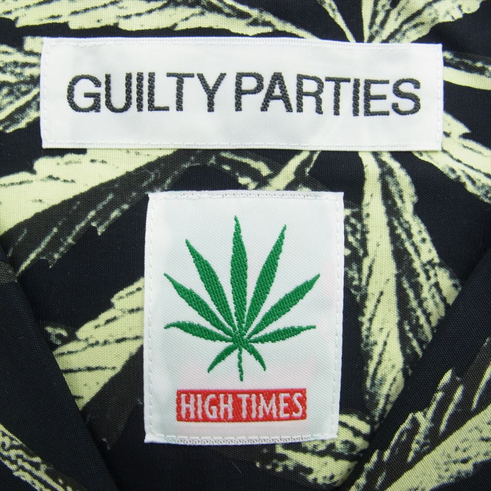 WACKO MARIA ワコマリア 24SS HIGHTIMES-WM-HI05 HIGHTIMES S/S HAWAIIAN SHIRT  ハイタイムズ  ハワイアン シャツ アロハシャツ レーヨン 半袖シャツ ブラック系 XXL【極上美品】【中古】