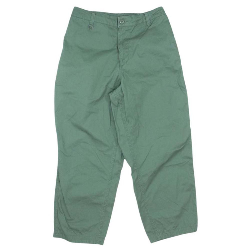 UNDEFEATED アンディフィーテッド JP20011 WORK PANT ワーク パンツ キーリング付き イージー ワイド コットン パンツ オリーブ カーキ系 L【中古】