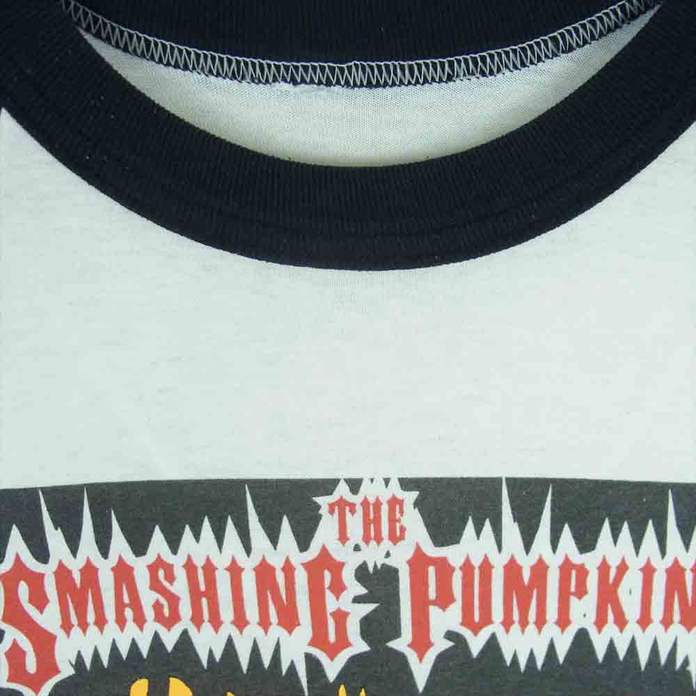 ヴィンテージ 90s SMASHING THE PUMPKINS スマッシング パンプキンズ ラグラン Tシャツ ホワイト系 ブラック系 サイズ表記なし【中古】