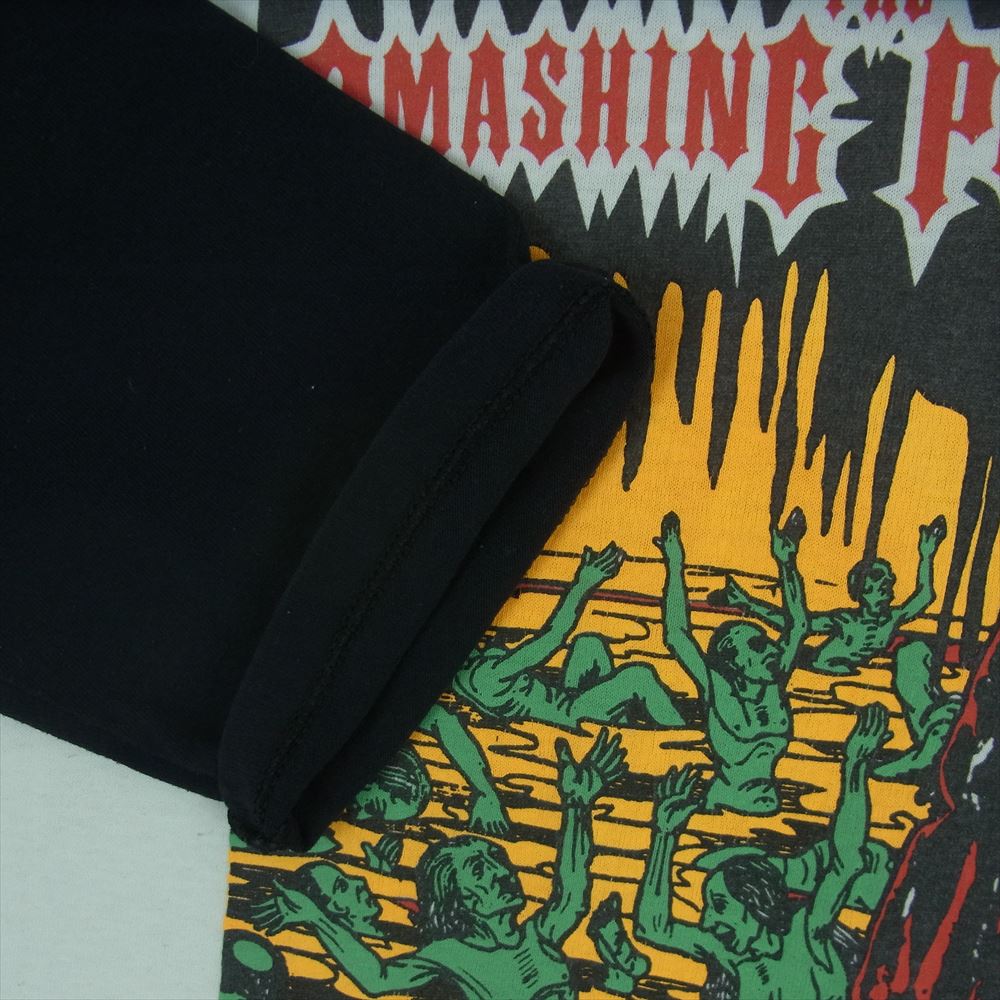 ヴィンテージ 90s SMASHING THE PUMPKINS スマッシング パンプキンズ ラグラン Tシャツ ホワイト系 ブラック系 サイズ表記なし【中古】