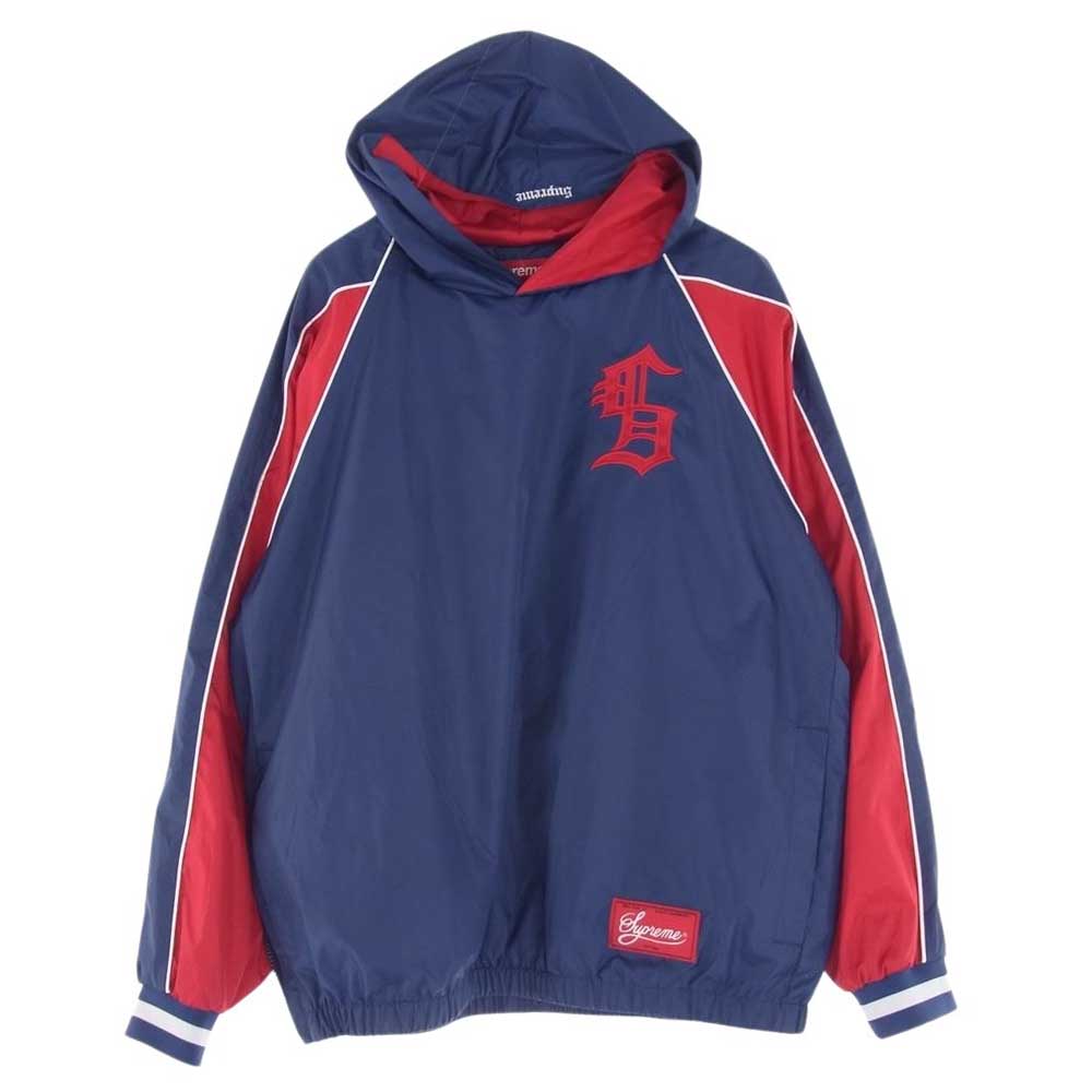 Supreme シュプリーム 23AW Hooded Warm Up Pullover Navy フーディー ウォーム アップ プルオーバー ジャケット ネイビー ネイビー系 S【美品】【中古】