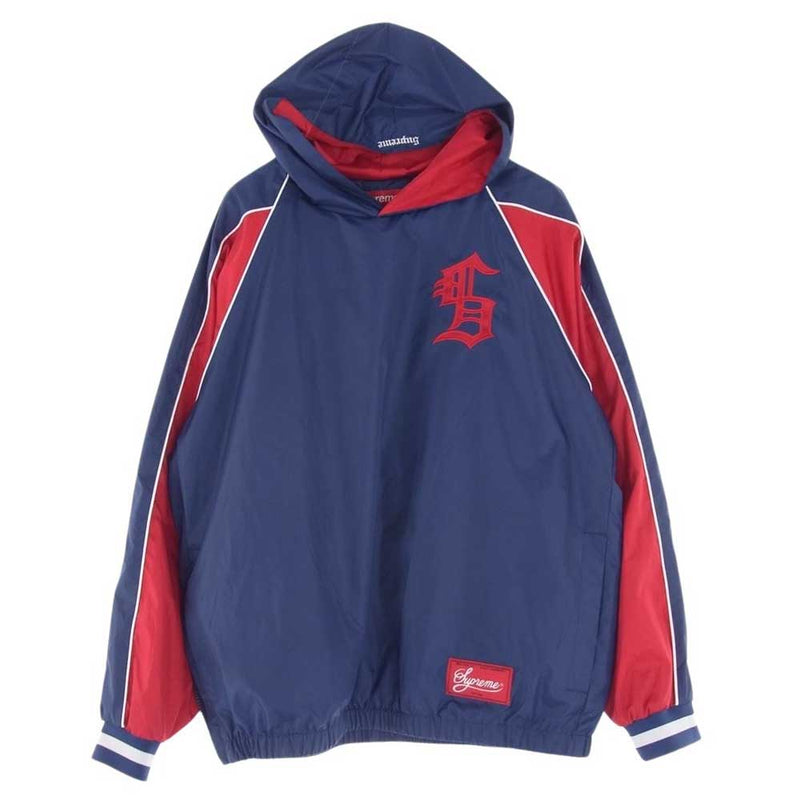 Supreme シュプリーム 23AW Hooded Warm Up Pullover Navy フーディー ウォーム アップ プルオーバー ジャケット ネイビー ネイビー系 S【美品】【中古】