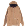 Supreme シュプリーム 22AW Double Hood Facemask Zip Up Hooded Sweatshirt ダブル フッド フェイスマスク ジップ アップ フーディー スウェットシャツ  ライトブラウン系 L【中古】