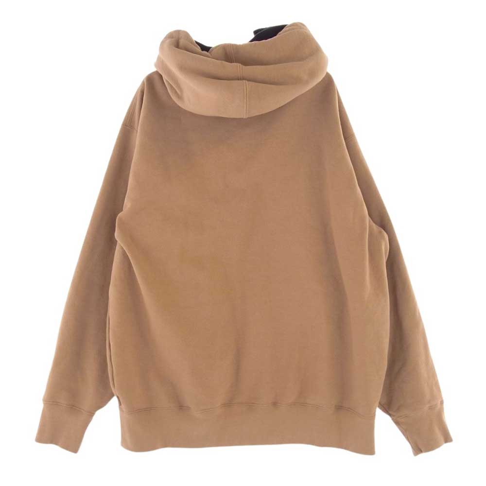 Supreme シュプリーム 22AW Double Hood Facemask Zip Up Hooded Sweatshirt ダブル フッド フェイスマスク ジップ アップ フーディー スウェットシャツ  ライトブラウン系 L【中古】