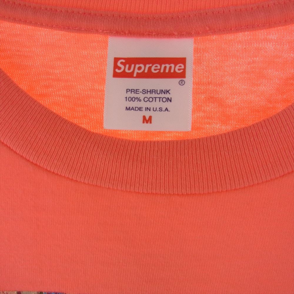 Supreme シュプリーム 22SS Manhattan Tee マンハッタン プリント 半袖 Tシャツ ブライトコーラル系 M【美品】【中古】