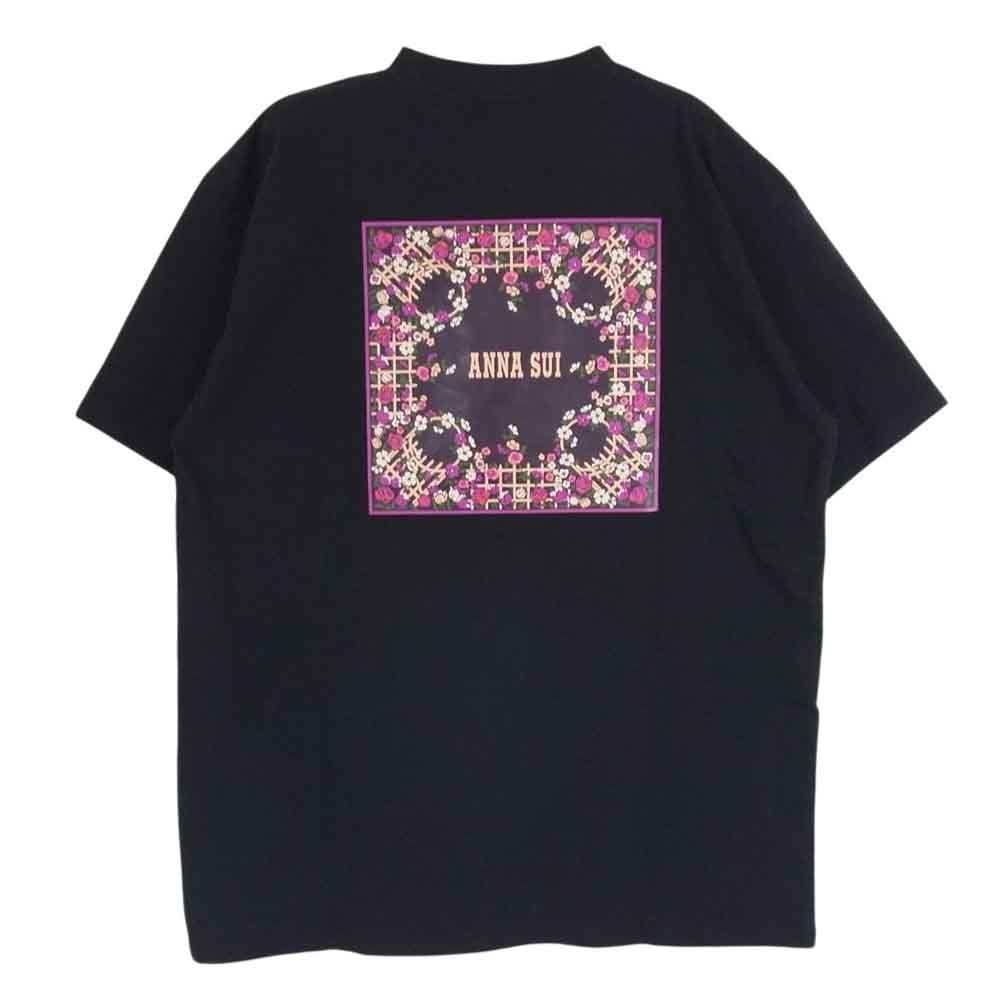 NEW ERA ニューエラ ANNA SUI アナスイ ロゴ 半袖 Tシャツ ブラック系 XL【極上美品】【中古】