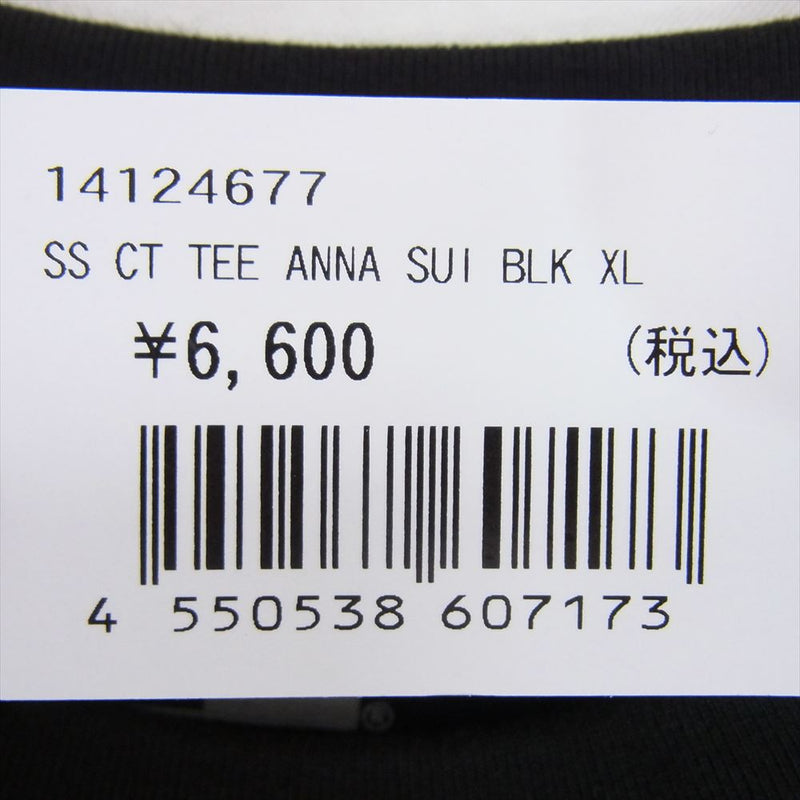NEW ERA ニューエラ ANNA SUI アナスイ ロゴ 半袖 Tシャツ ブラック系 XL【極上美品】【中古】