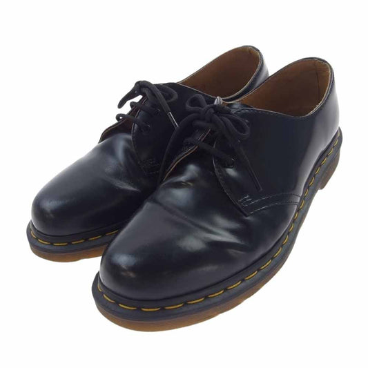 Dr.Martens ドクターマーチン 11838 3EYE GIBSON SHOE 3ホール ギブソン シューズ ブラック系 UK8【中古】