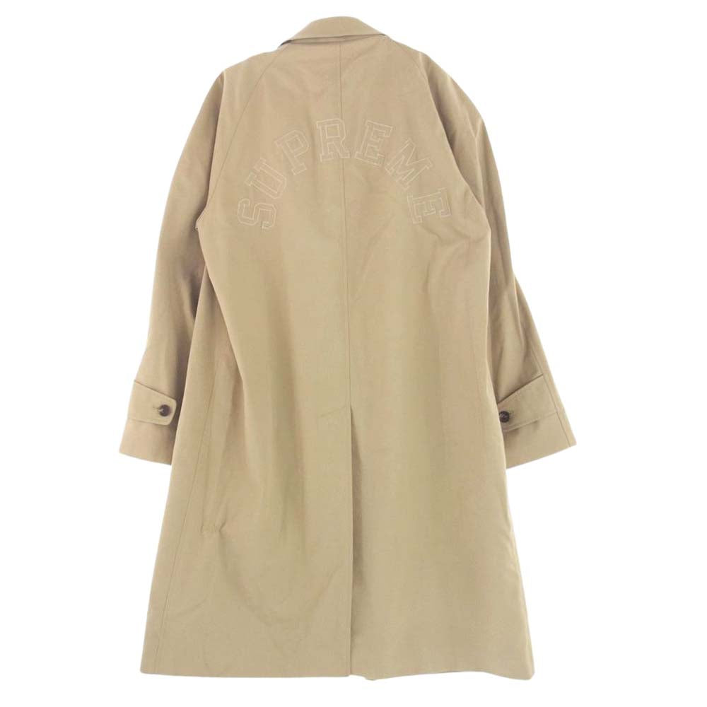 Supreme シュプリーム 16AW × Aquascutum Filey Raincoat アクアスキュータム バック 刺繍 ロゴ ステンカラーコート ベージュ系 L【中古】