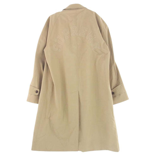 Supreme シュプリーム 16AW × Aquascutum Filey Raincoat アクアスキュータム バック 刺繍 ロゴ ステンカラーコート ベージュ系 L【中古】