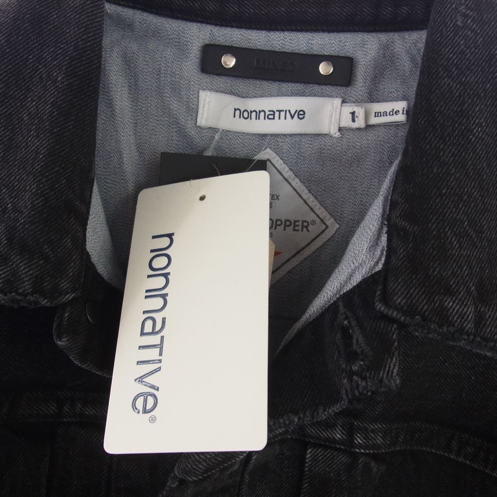 MINEDENIM マインデニム nonnative Trucker JKT TYPE-2 ナノユニバース トラッカー デニム ジャケット ブラック系 1【極上美品】【中古】
