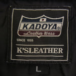 KADOYA カドヤ FPS-2 SFT シングルレザー ジャケット Lサイズ ブラック系 L【新古品】【未使用】【中古】