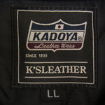 KADOYA カドヤ FPS-2 SFT シングルレザー ジャケット Lサイズ ブラック系 XL【新古品】【未使用】【中古】