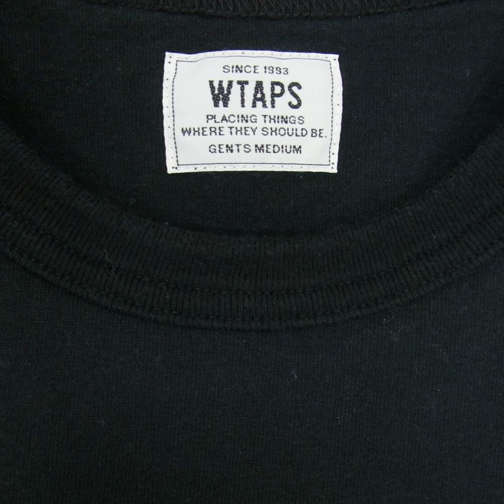 WTAPS ダブルタップス 17SS 171ATDT-CSM01S DESIGN SS POCKET / TEE COTTON  デザイン ショートスリーブ リップストップナイロン ポケット 半袖 Tシャツ  ブラック系 M【中古】