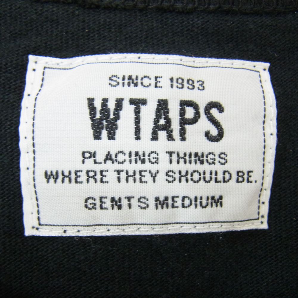 WTAPS ダブルタップス 17SS 171ATDT-CSM01S DESIGN SS POCKET / TEE COTTON  デザイン ショートスリーブ リップストップナイロン ポケット 半袖 Tシャツ  ブラック系 M【中古】