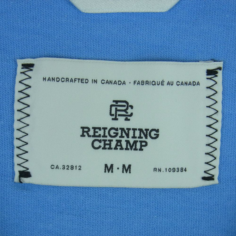 REIGNING CHAMP レイニングチャンプ LOT:4049 EXCLUSIVE OF TRIM クルーネック 半袖 Tシャツ ライトブルー系 M【中古】