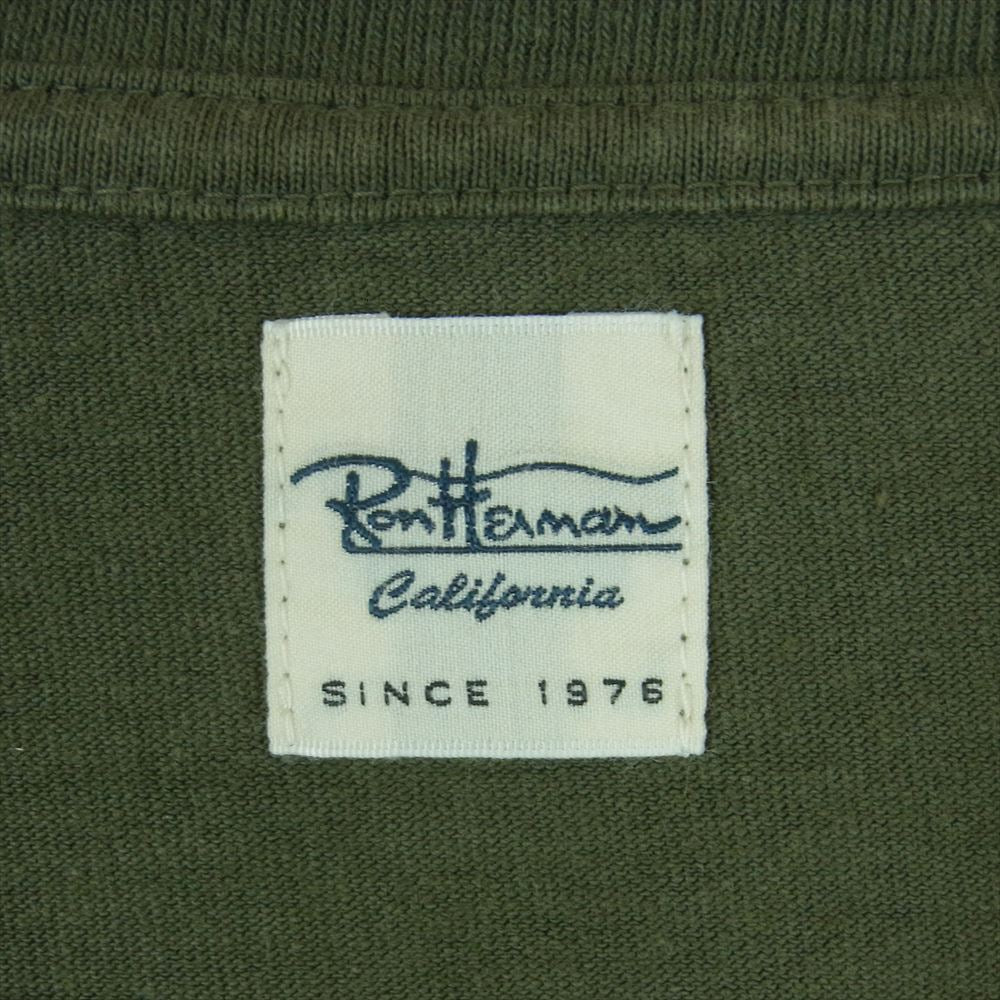 Ron Herman ロンハーマン 3320900031 CALIFORNIA AEPUBLIC クルーネック プリント 半袖 Tシャツ カーキ系 M【中古】
