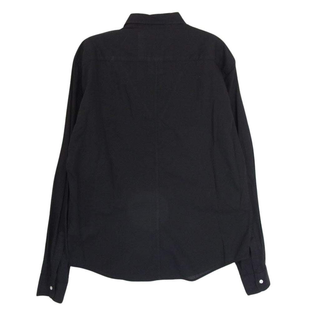 フランク＆アイリーン 9920700006 LUKE SP アメリカ製 コットン レギュラーカラー 長袖 シャツ ブラック ブラック系 XS【中古】