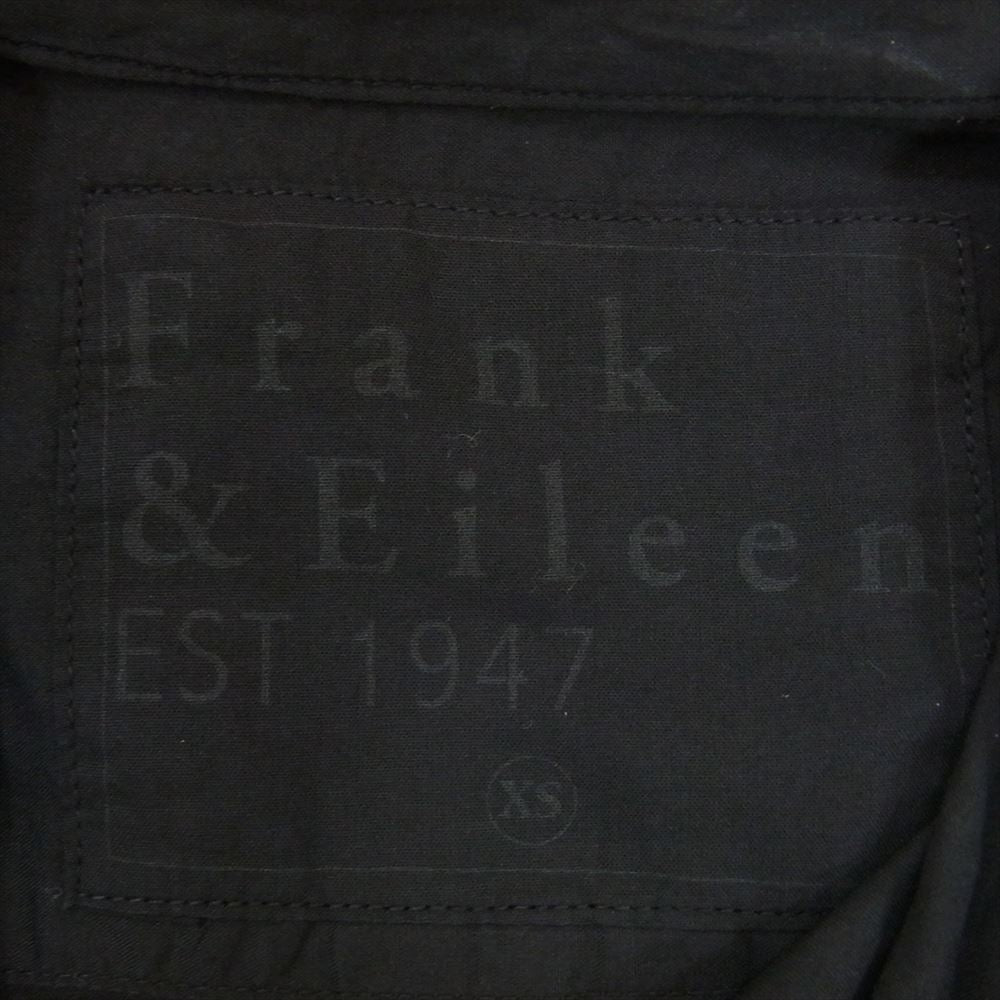 フランク＆アイリーン 9920700006 LUKE SP アメリカ製 コットン レギュラーカラー 長袖 シャツ ブラック ブラック系 XS【中古】