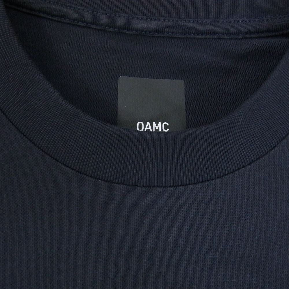 OAMC I024072 × Ron Herman ロンハーマン 別注 コットン クルーネック ポケット 半袖 Tシャツ ネイビー ネイビー系 XS【中古】