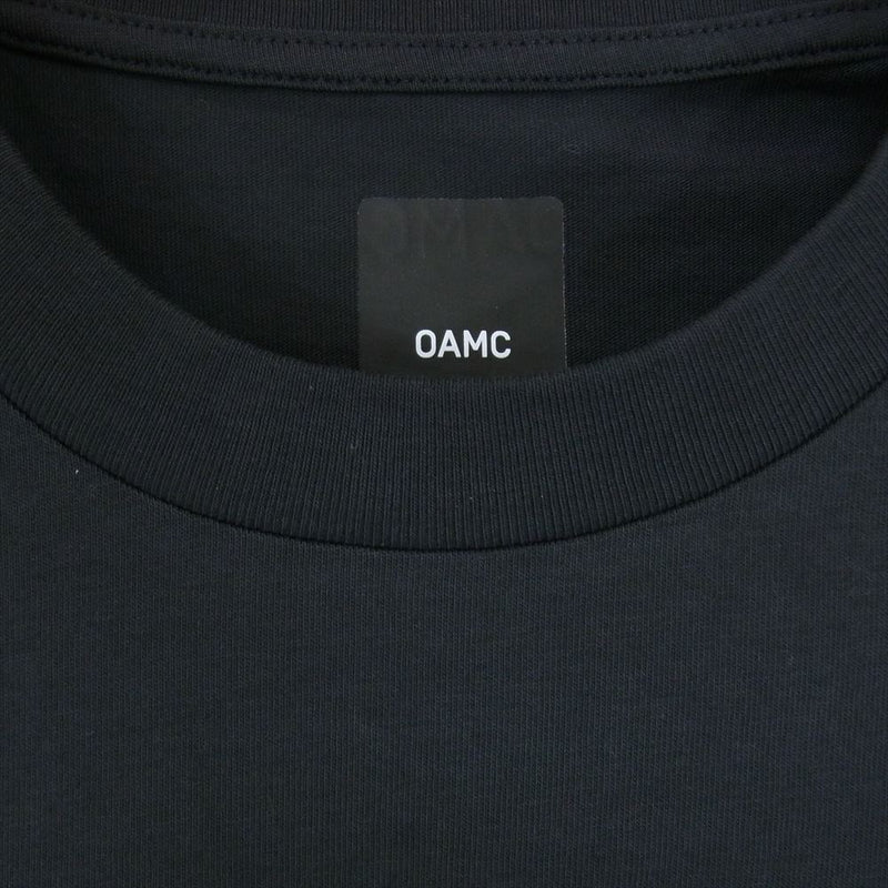 OAMC I024072 × Ron Herman ロンハーマン 別注 コットン クルーネック ポケット 半袖 Tシャツ ブラック系 XS【極上美品】【中古】