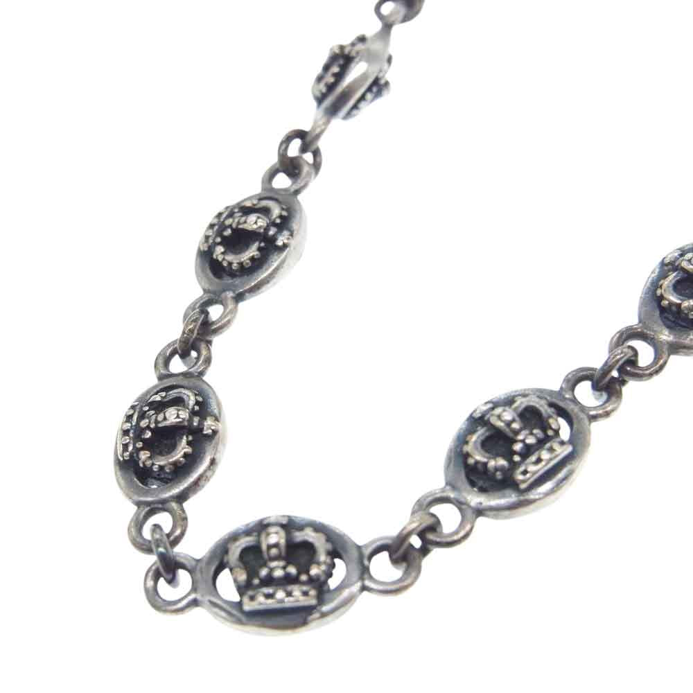 Justin Davis ジャスティンデイビス SNJ120 QE2 クラウン モチーフ チェーン ネックレス 40cm シルバー系【中古】