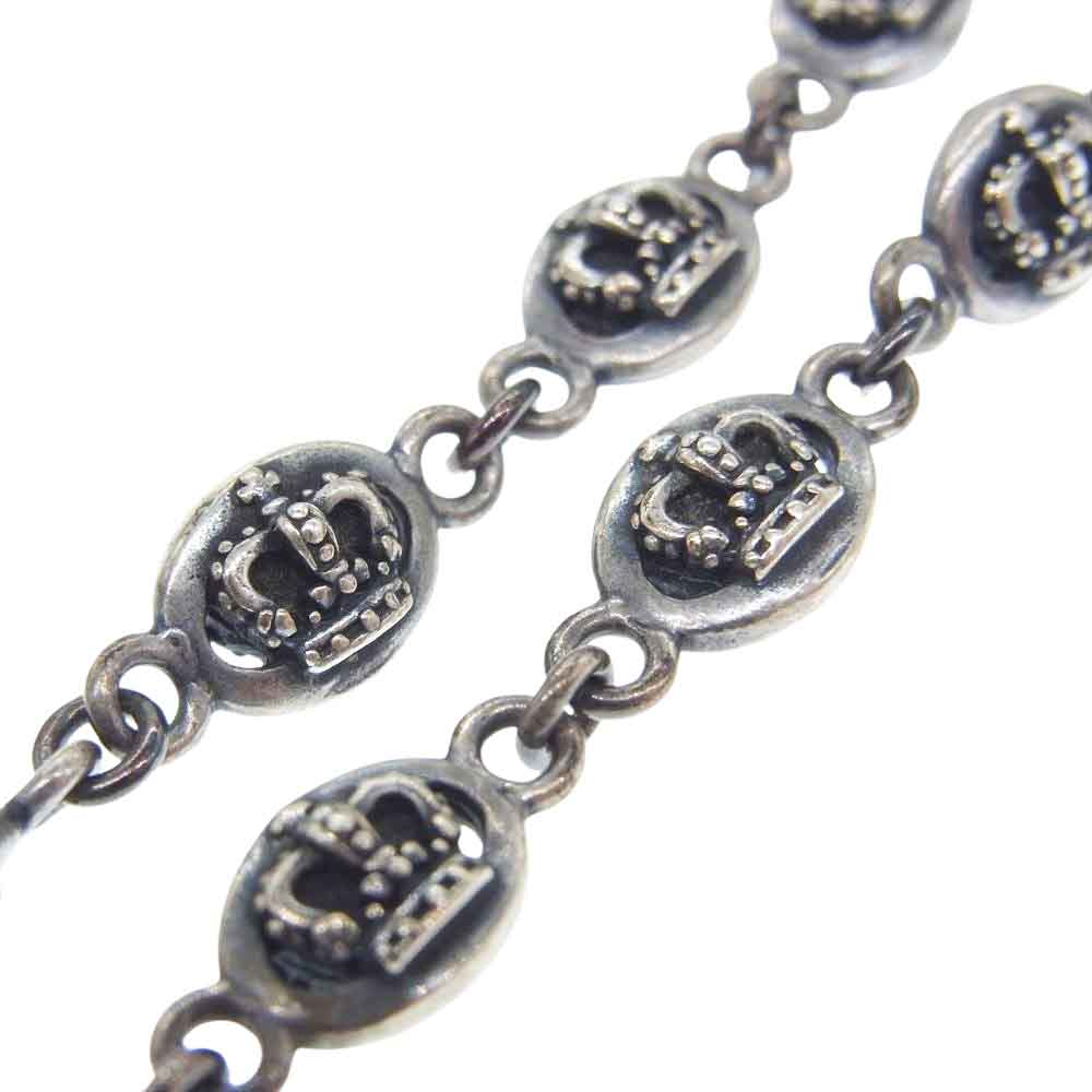 Justin Davis ジャスティンデイビス SNJ120 QE2 クラウン モチーフ チェーン ネックレス 40cm シルバー系【中古】