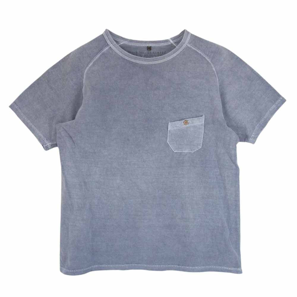Nigel Cabourn ナイジェルケーボン 55-U-8110 ガーメントダイ ポケット 半袖 Tシャツ カットソー ブルー系 48【中古】