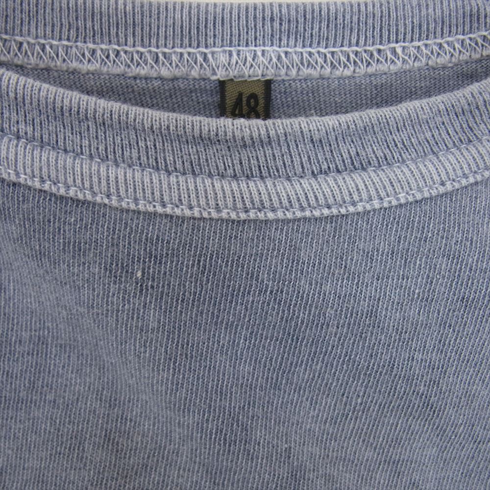 Nigel Cabourn ナイジェルケーボン 55-U-8110 ガーメントダイ ポケット 半袖 Tシャツ カットソー ブルー系 48【中古】