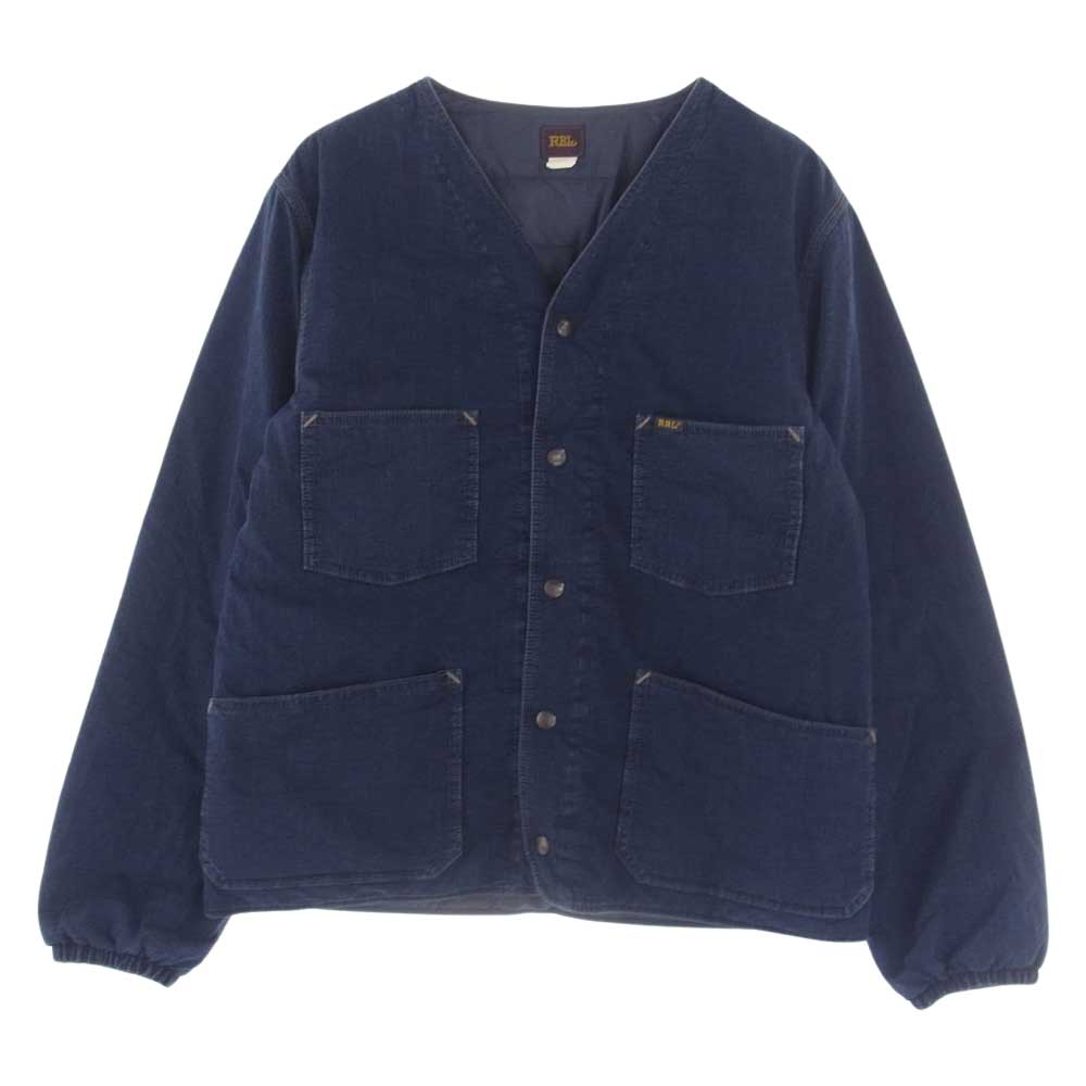 RRL ダブルアールエル 中綿 ノーカラー デニム エンジニア ジャケット S/P【中古】