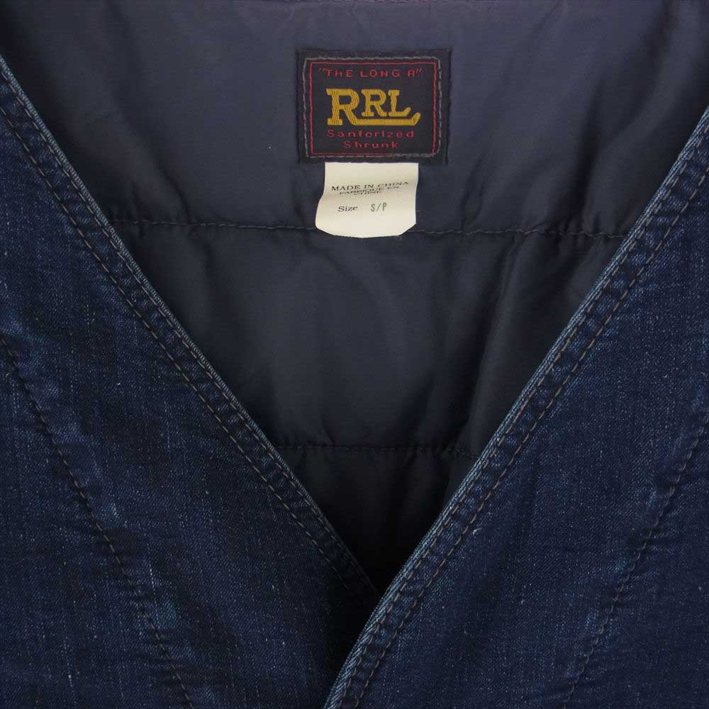 RRL ダブルアールエル 中綿 ノーカラー デニム エンジニア ジャケット S/P【中古】