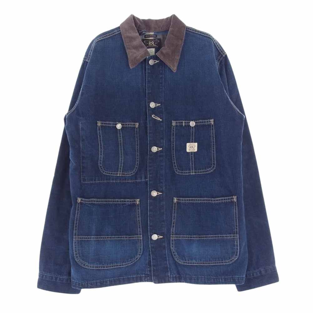 RRL ダブルアールエル USA製 LIMITED EDITION 25th ANNIVERSARY CHORE  JACKET リミテッドエディション 25周年 チョア ジャケット デニム カバーオール インディゴブルー系 S【中古】