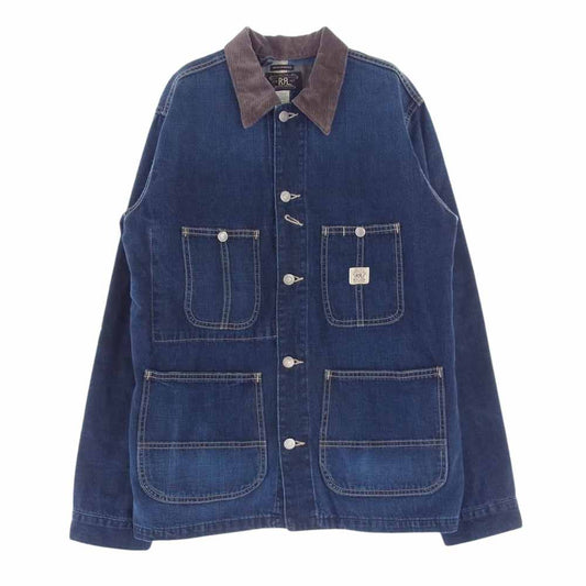RRL ダブルアールエル USA製 LIMITED EDITION 25th ANNIVERSARY CHORE  JACKET リミテッドエディション 25周年 チョア ジャケット デニム カバーオール インディゴブルー系 S【中古】