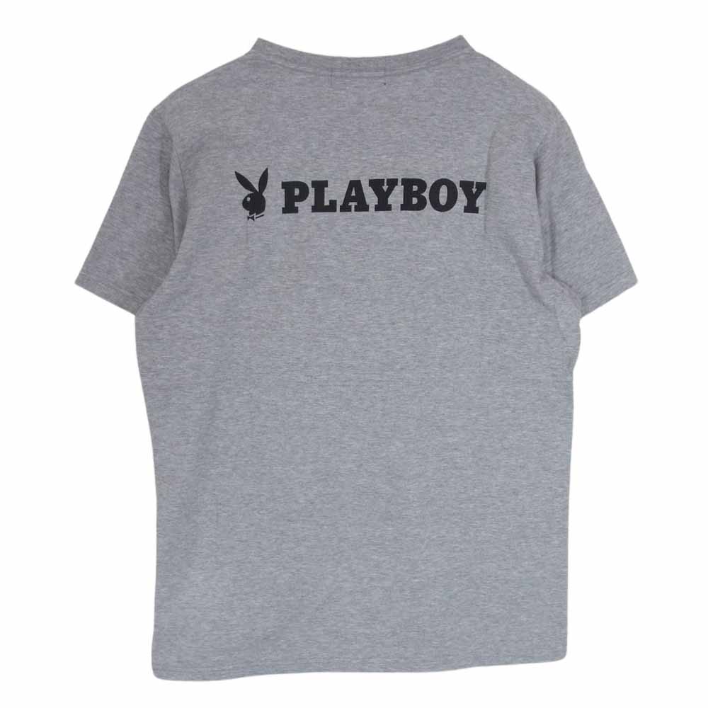 HYSTERIC GLAMOUR ヒステリックグラマー 1263CT01 PLAYBOY プレイボーイ バニーガール フォト プリント 半袖 Tシャツ グレー系 L【中古】