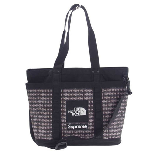 Supreme シュプリーム 21SS NM82125I THE NORTH FACE Studded Explore Utility Tote ノースフェイス スタッズ エクスプローラー ユーティリティ トートバッグ ブラック系 17L【極上美品】【中古】