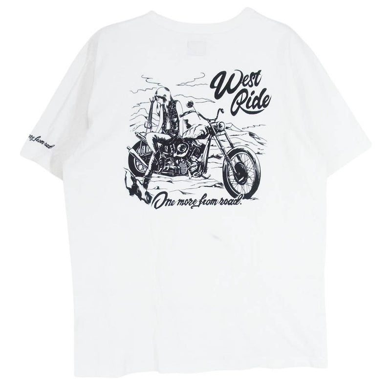 ウエストライド バックプリント Ｔシャツ カットソー 半袖 ホワイト系 38【中古】