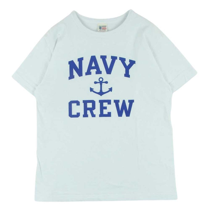 Buzz Rickson's バズリクソンズ USA製 NAVY CREW T Shirt TEE ネイビー クルー 半袖 Tシャツ ホワイト系 M【中古】