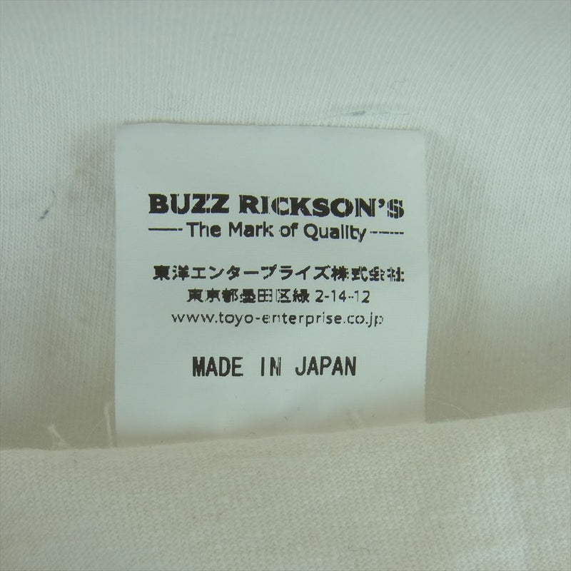 Buzz Rickson's バズリクソンズ 日本製 Flying Tigers T Shirt  TEE フライングタイガー 半袖 Tシャツ オフホワイト系 M【中古】