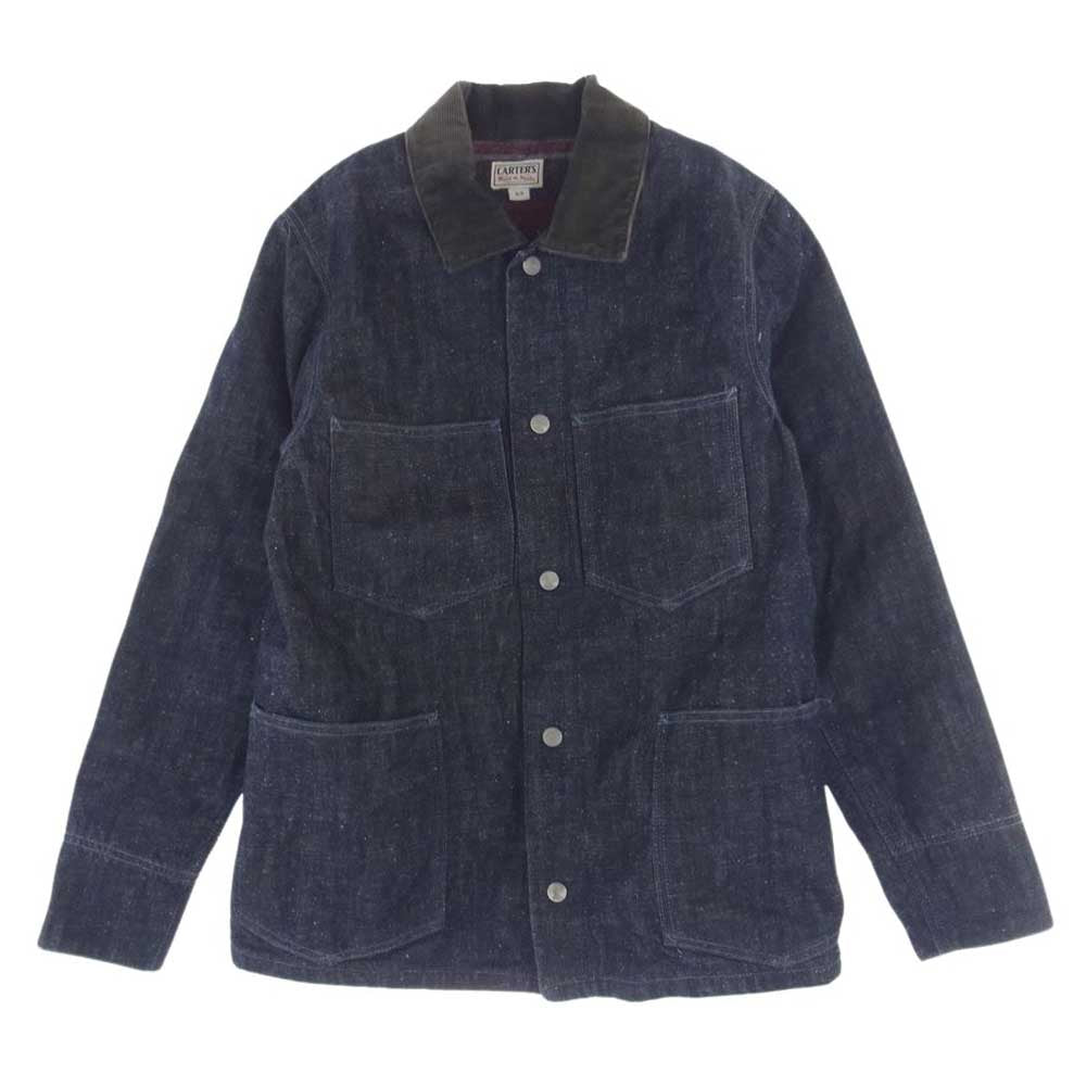 カーターズ 裏地ブランケット デニム カバーオール デニムジャケット インディゴブルー系 XS【中古】