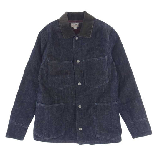 カーターズ 裏地ブランケット デニム カバーオール デニムジャケット インディゴブルー系 XS【中古】