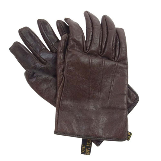 FREEWHEELERS フリーホイーラーズ SLIP-ON WINTER UTLITY GLOVES レザー グローブ 手袋 ブラウン系 M【中古】