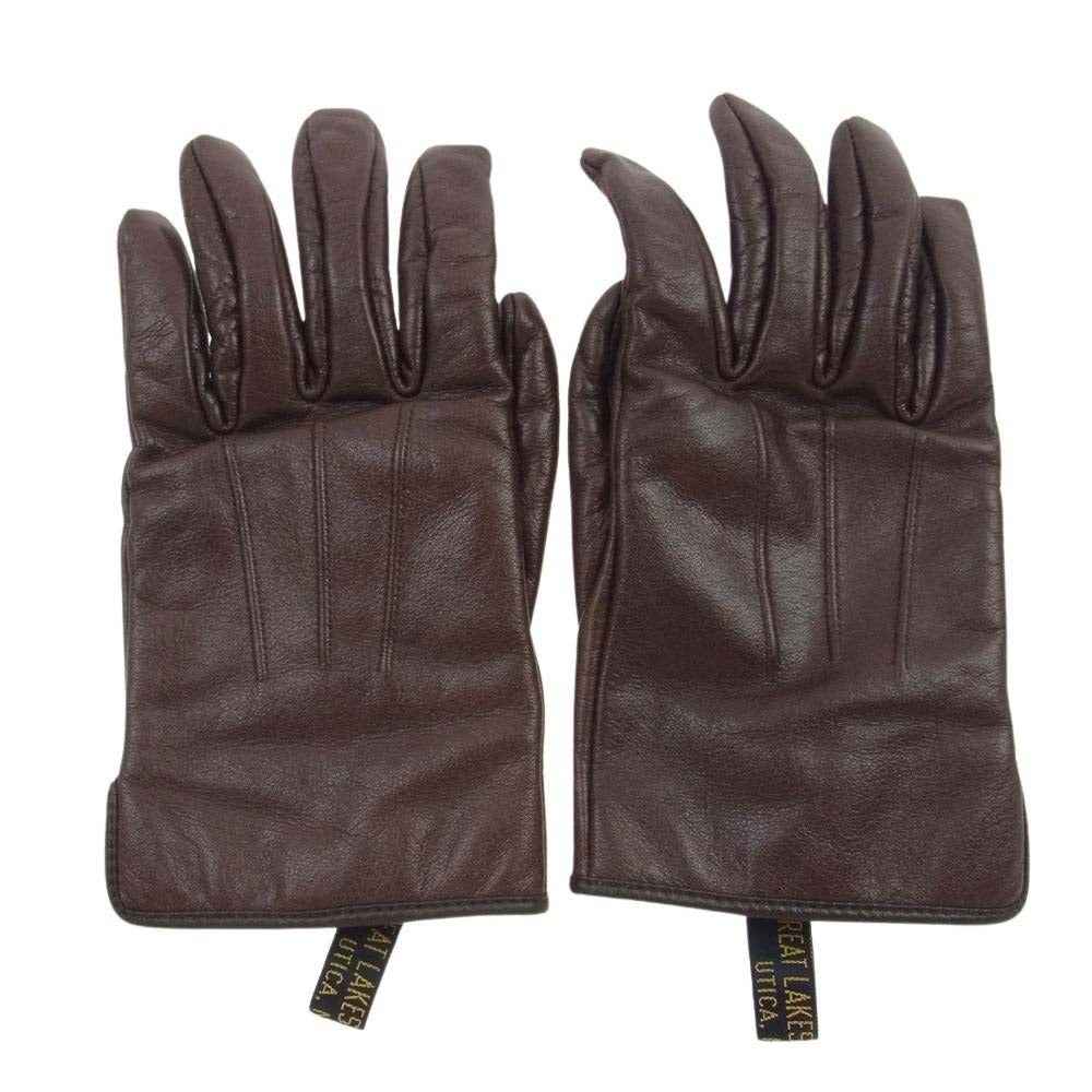 FREEWHEELERS フリーホイーラーズ SLIP-ON WINTER UTLITY GLOVES レザー グローブ 手袋 ブラウン系 M【中古】